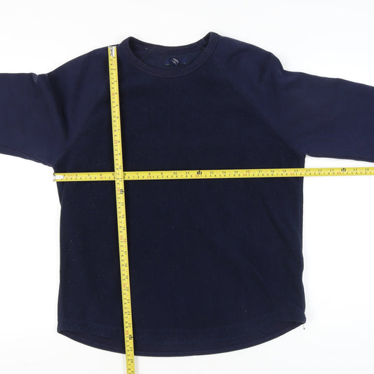 Gap Women’s Navy Blue Fleece Sweatshirt UK M Raglan Long Sleeve