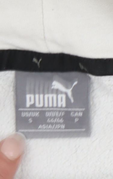 Puma Women Ivory Pullover Hoodie Small Logo Sportswear