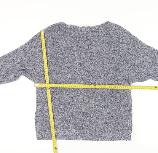 H&M Women’s Grey Knit Pullover Jumper Small Relaxed Fit
