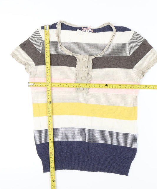 Womens UK Size 14 NEXT Multicoloured Basic T-Shirt