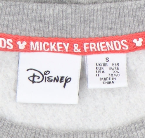 Womens UK Size S Disney Grey Pullover Sweatshirt