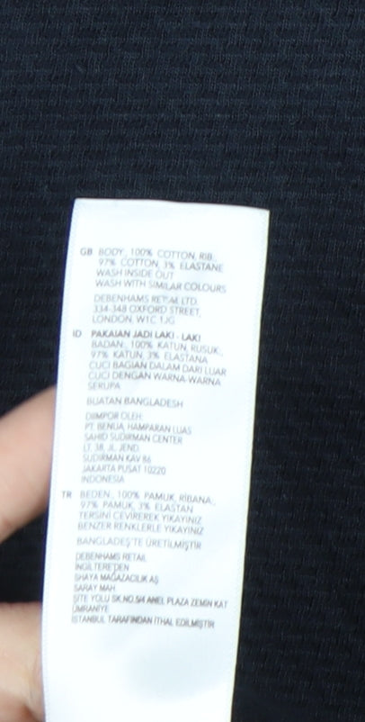 Racing Green Men’s Black XL T-Shirt Crew Neck Short Sleeve Cotton