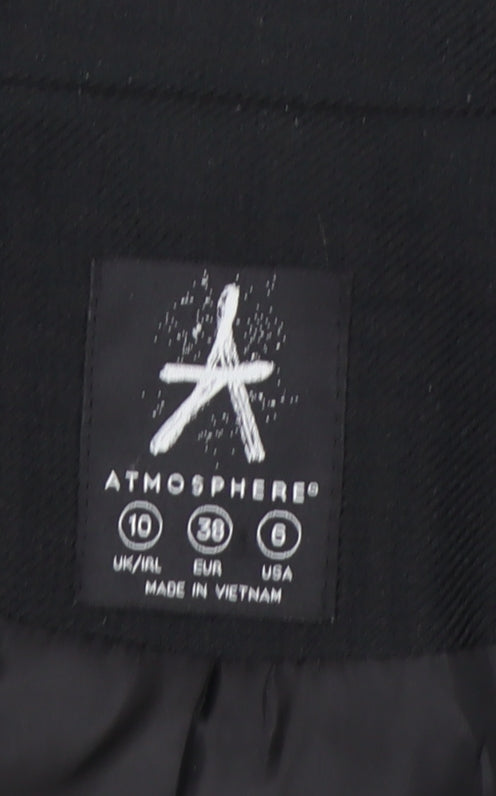 Atmosphere Womens Black Blazer Jacket Size 10 Regular Fit Workwear