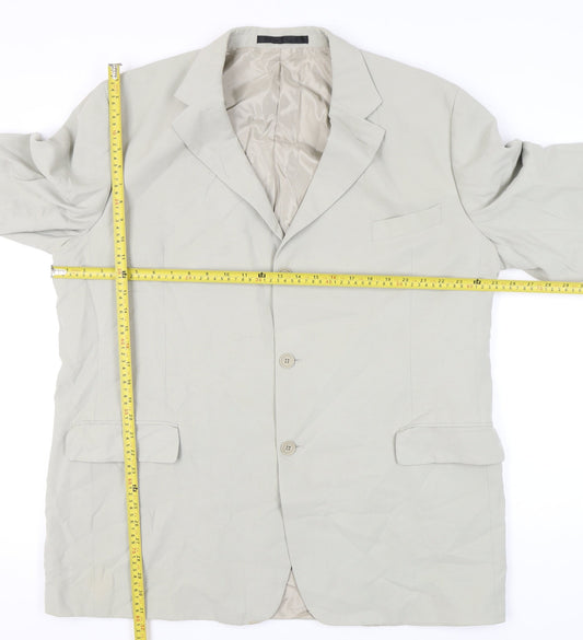 Marks and Spencer Men’s Beige 48L Single-Breasted Blazer