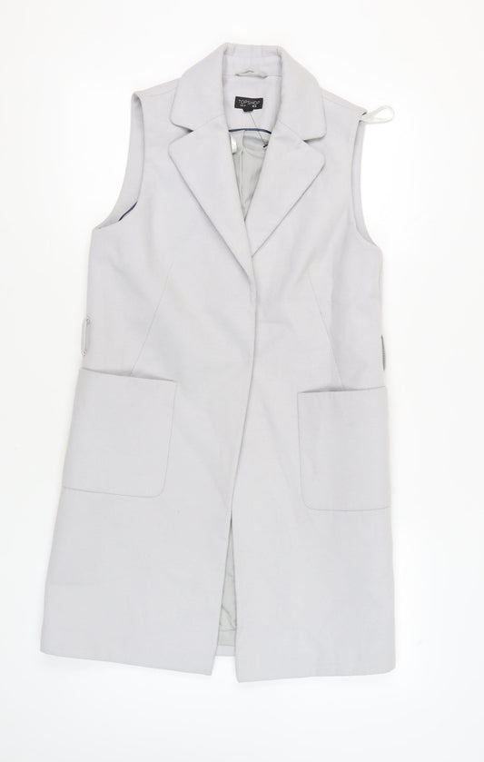 Womens UK Size 10 Topshop Grey Longline