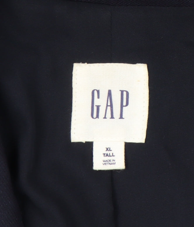 GAP Womens Blue XL Tall Single Breasted Blazer Jacket Workwear