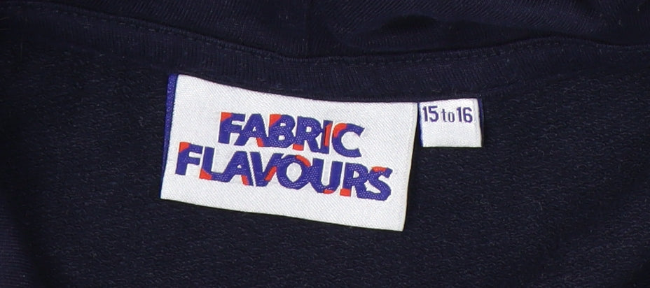 Fabric Flavours Girls Friends Navy Blue Pullover Hoodie 15-16Y TV Logo