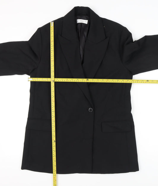 Mango Women’s Black UK 12 Classic Wool Blend Blazer