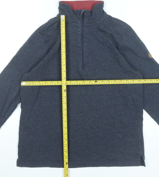 Trespass Men’s Blue Fleece 1/4 Zip Sweatshirt Size S Outdoor Hiking