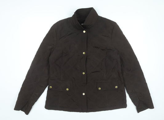 Womens UK Size L Talbots Brown Quilted Coat