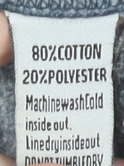 Superdry Men’s Blue Pullover Hoodie M Graphic Print Fleece