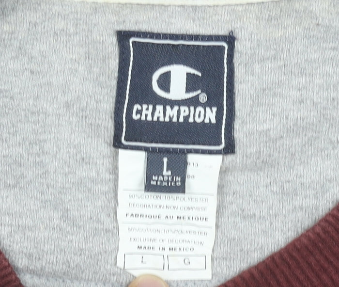 Mens UK Size L Champion Red Pullover Sweatshirt