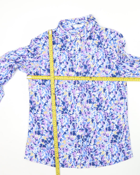 Isle Womens Multicoloured Floral Button-Up Shirt Size 12