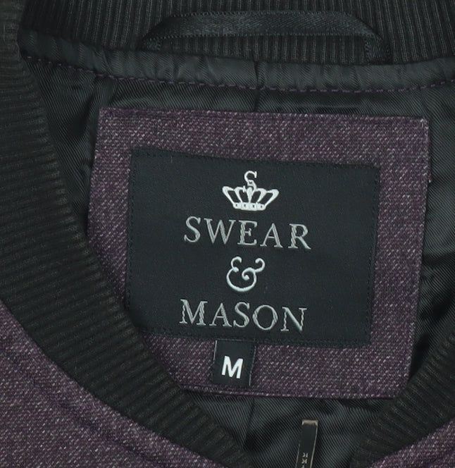 Mens UK Size M Swear & Mason Purple Bomber Jacket
