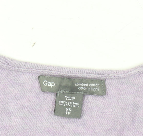 Gap Womens Purple XS Tank Top 100% Cotton Scoop Neck Summer Casual