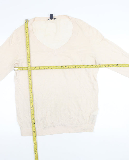 Womens UK Size XL Tommy Hilfiger Beige Pullover Jumper