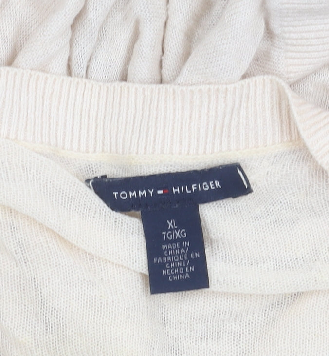 Womens UK Size XL Tommy Hilfiger Beige Pullover Jumper