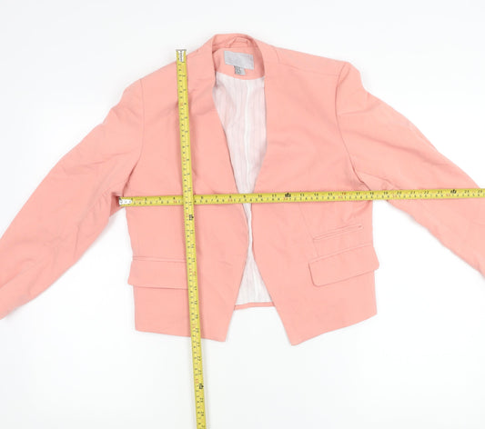 H&M Women's Pink Size 10 Blazer Jacket Single Breasted Workwear