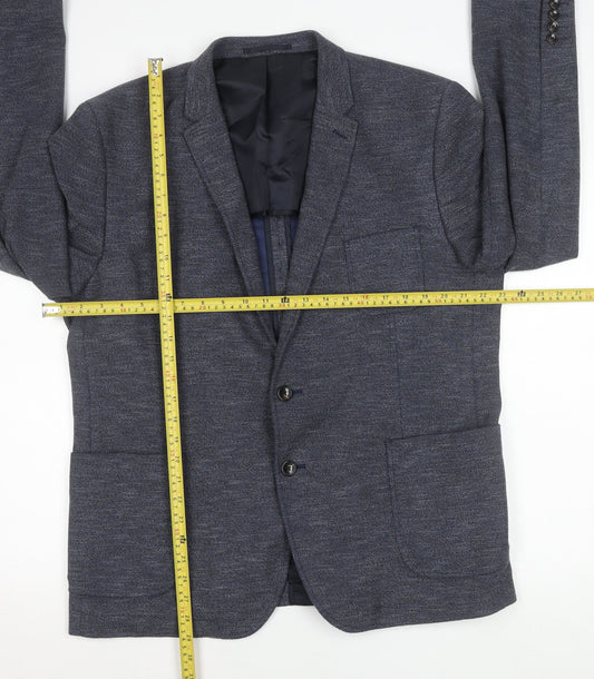 Mens UK Size XL Cedarwood State Regular Blue Suit Jacket