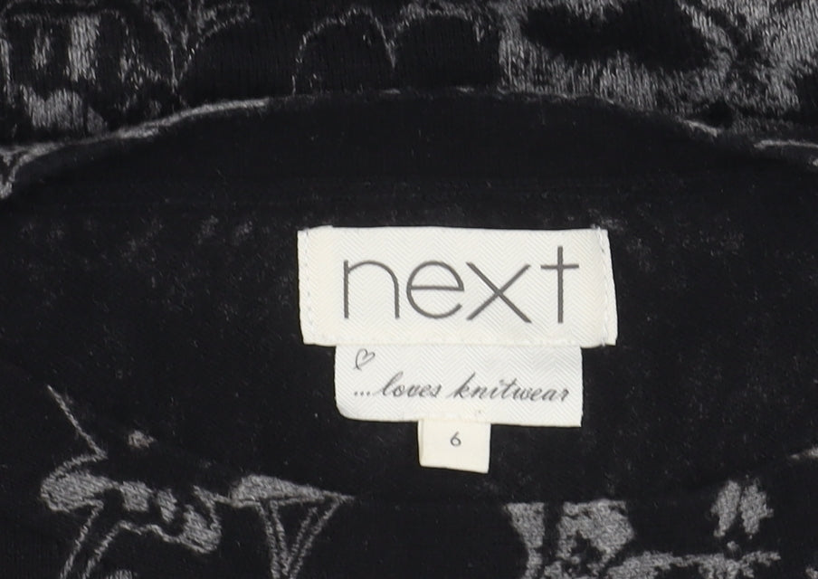 Womens UK Size 6 NEXT Black Tunic Blouse