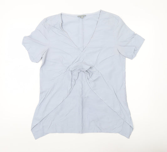 Womens UK Size 12 COS Blue Wrap Blouse