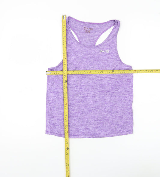 USA Pro Girls Purple Tank Top 10 Years Activewear Sports Vest