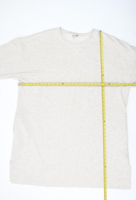 Capsule Womens Beige Plus Size 26 Jersey T-Shirt Dress Long Sleeve