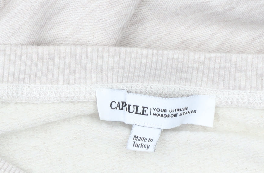 Capsule Womens Beige Plus Size 26 Jersey T-Shirt Dress Long Sleeve