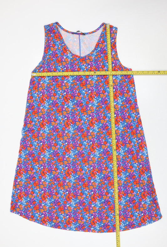 Bonmarché Womens Multicoloured Floral Sleeveless Shift Dress Size 16