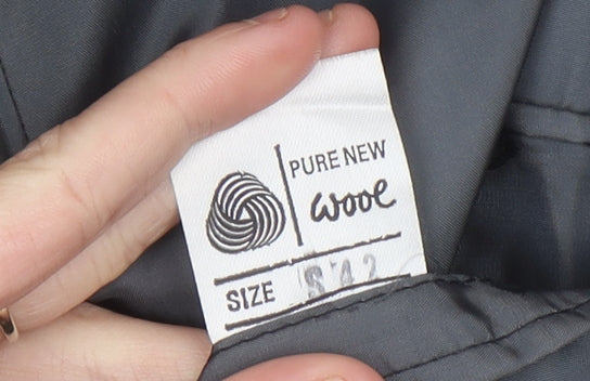 DAKS Men’s Grey Wool Blazer Jacket 42R Single-Breasted