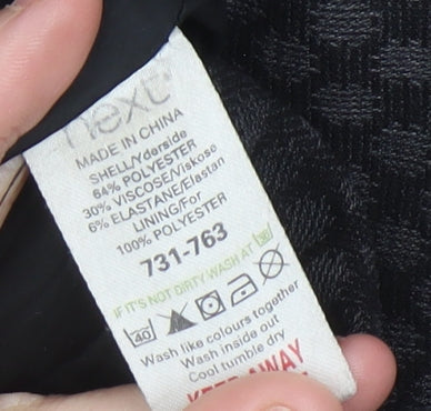 Next Women’s Black Geometric Sheath Dress Size 8 Sleeveless