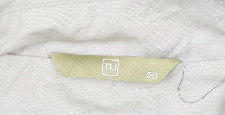 TU Women’s Beige Cotton Pea Coat Jacket Size 20