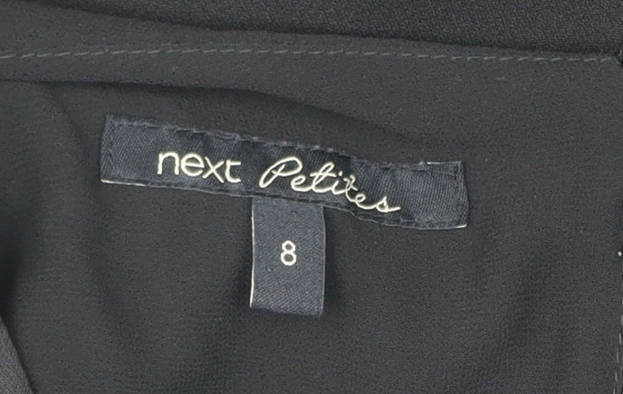 Next Petites Women's Black Size 8 Halter Wide-Leg Jumpsuit