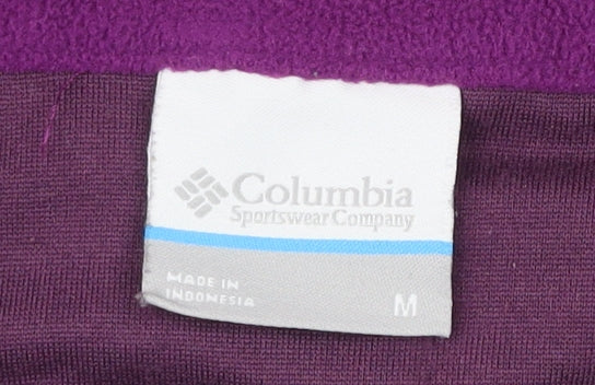 Columbia Womens Purple Fleece Pullover Sweatshirt M Hiking Outdoor