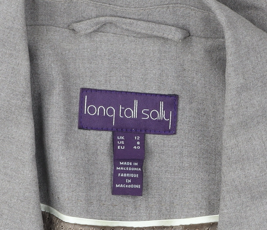 Long Tall Sally Womens Brown UK 12 Regular Fit Two-Button Suit Jacket