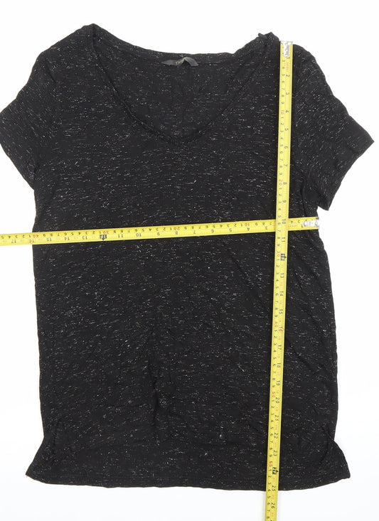 Womens UK Size 8 NEXT Black Basic T-Shirt