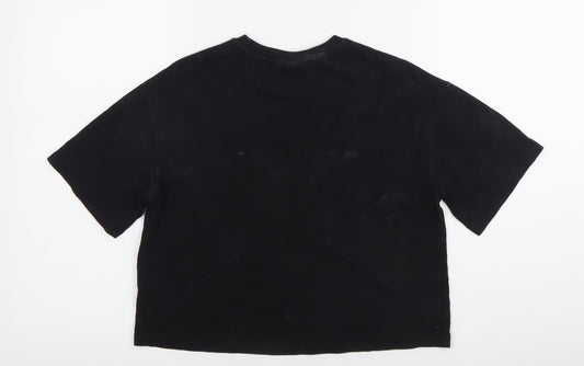 Teens UK Size 10 Marks and Spencer Black Basic T-Shirt