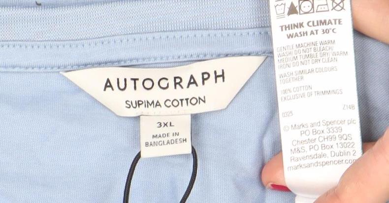 Marks and Spencer Autograph Men's Blue 3XL Cotton Crew Neck T-Shirt