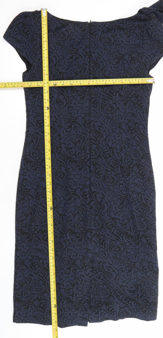 Marks and Spencer Per Una Women’s Blue Paisley Sheath Dress Size 12