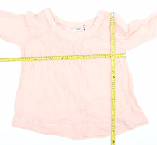 Womens UK Size 6 NEXT Pink Tunic Blouse