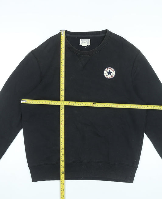 Mens UK Size S Converse Black Pullover Sweatshirt