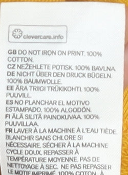 H&M Divided Women’s Yellow Hoodie L Hooded USA Print Pullover