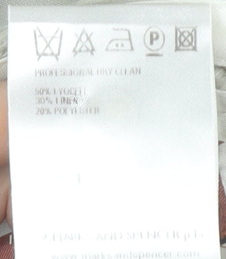 Marks and Spencer Men's Beige Chino Trousers Size 42W 35L Classic Fit