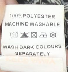 Missguided Womens Black Paisley Wide Leg Jumpsuit Size 6