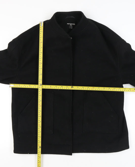 Womens UK Size 10 PRETTYLITTLETHING Black Basic Jacket