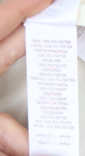 New Look Women’s Orange Geometric Jacket Size 14 Polyester