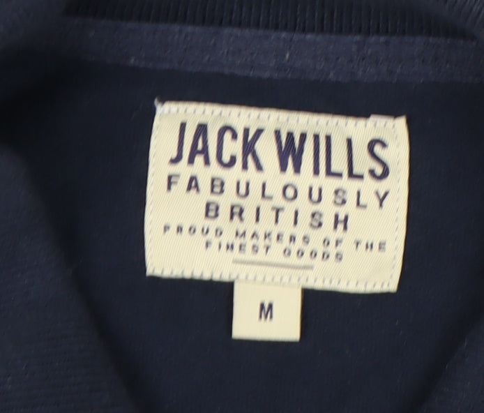 Jack Wills Men’s Blue Floral Polo Shirt Size M Cotton Casual