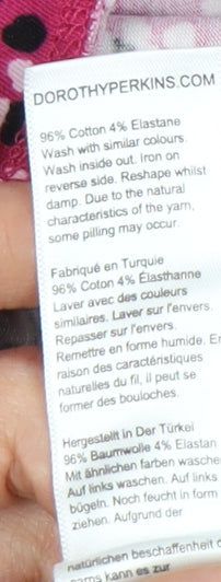 Dorothy Perkins Women Pink Polka Dot A-Line Dress UK 16