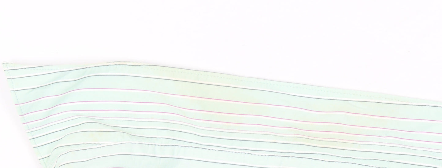 Austin Reed Women’s Green Striped Button-Up Shirt Size 10