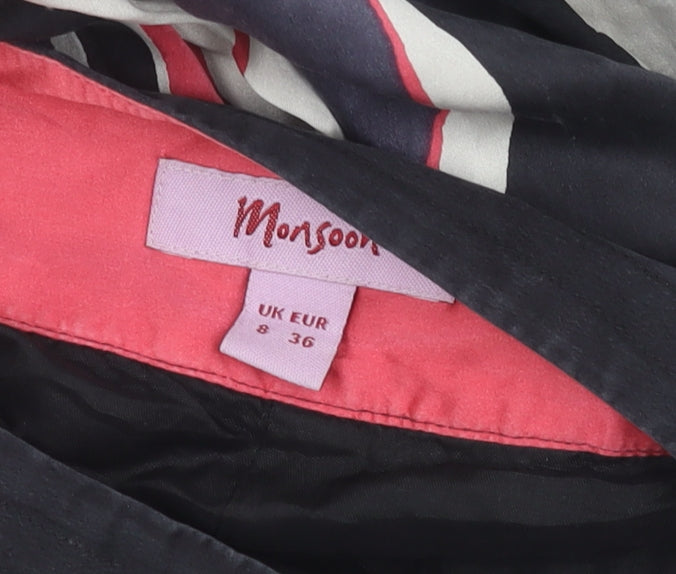 Monsoon Women’s Multicoloured Silk A-Line Knee Length Skirt Size 8